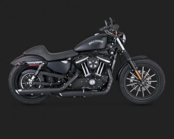 Vance & Hines 2015 Sportster 883 Super Low TWIN SLASH 3-INCH SLIP-ONS BLACK Egzoz 46861