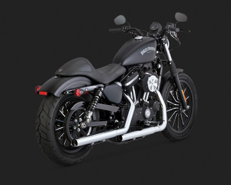 Vance & Hines 2015 Sportster 883 Super Low STRAIGHTSHOTS HS SLIP-ONS Egzoz 16863