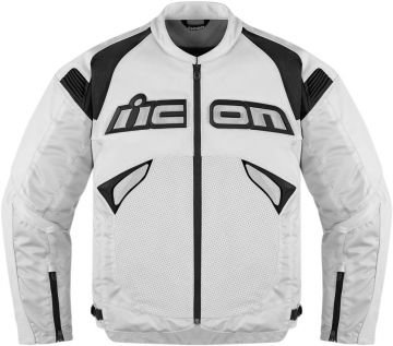 Icon Sanctuary Beyaz Deri Motosiklet Montu Large