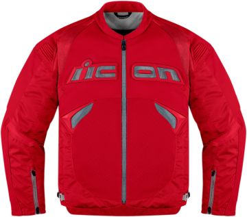 Icon Sanctuary Kırmızı Deri Motosiklet Montu Small