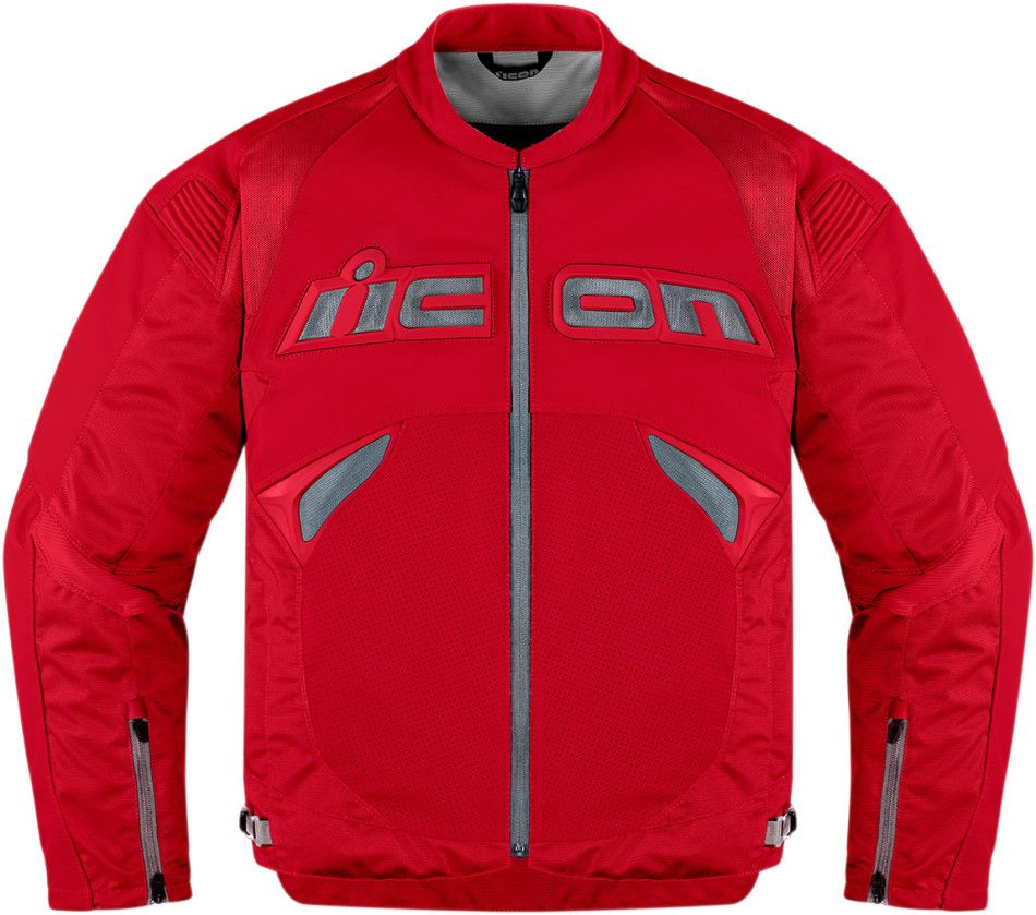 Icon Sanctuary Kırmızı Deri Motosiklet Montu Large