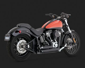 Vance & Hines 2014 Cvo Deluxe SHORTSHOTS STAGGERED BLACK Egzoz 47225