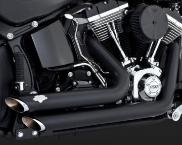 Vance & Hines 2014 Cvo Deluxe SHORTSHOTS STAGGERED BLACK Egzoz 47225