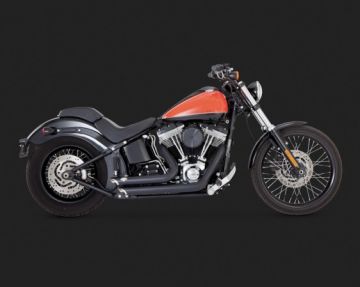 Vance & Hines 2014 Cvo Deluxe SHORTSHOTS STAGGERED BLACK Egzoz 47225