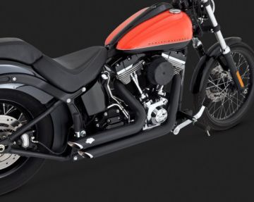 Vance & Hines 2014 Cvo Deluxe SHORTSHOTS STAGGERED BLACK Egzoz 47225