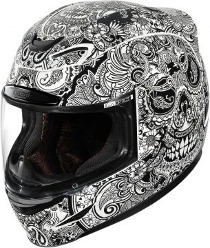 icon Airmada Chantilly White Gloss Full Face Motosiklet Kaskı