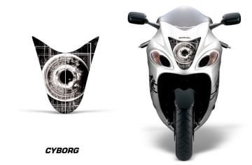 Suzuki Hayabusa Far Sticker Seti - Cyborg Black
