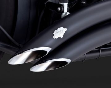 Vance & Hines 2014 FatBoy BIG RADIUS 2-INTO-2 Siyah Egzoz 46059