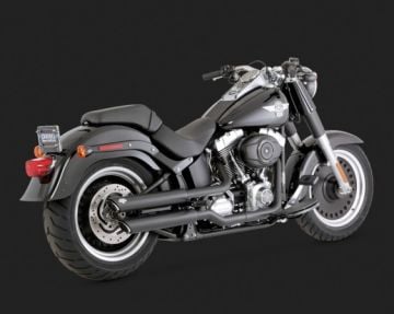 Vance & Hines 2014 FatBoy TWIN SLASH 3″ SLIP-ONS BLACKEgzoz 46843