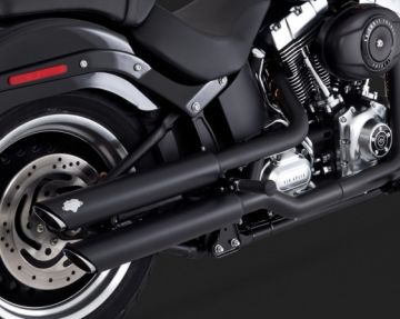 Vance & Hines 2014 FatBoy TWIN SLASH 3″ SLIP-ONS BLACKEgzoz 46843