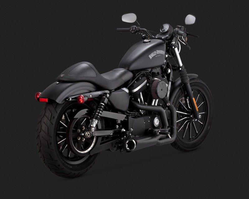 Vance & Hines 2015 Sportster 1200 Custom COMPETITION SERIES 2-INTO-1 BLACK Egzoz 75-118-9
