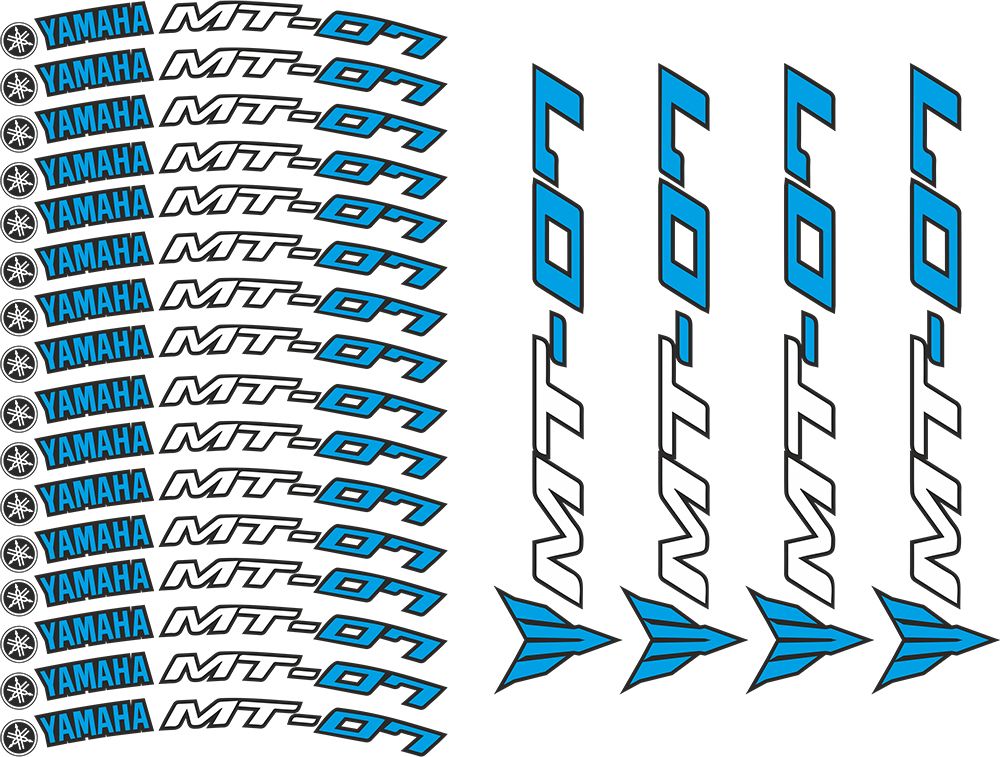 Yamaha MT-07 Jant Sticker Seti