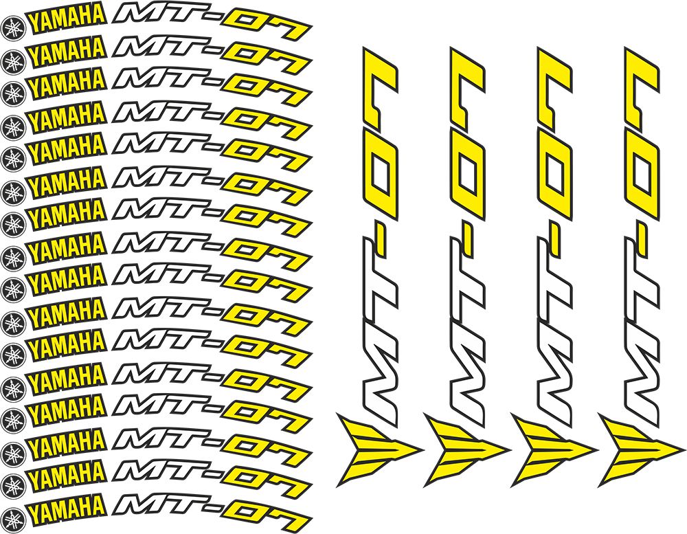 Yamaha MT-07 Jant Sticker Seti