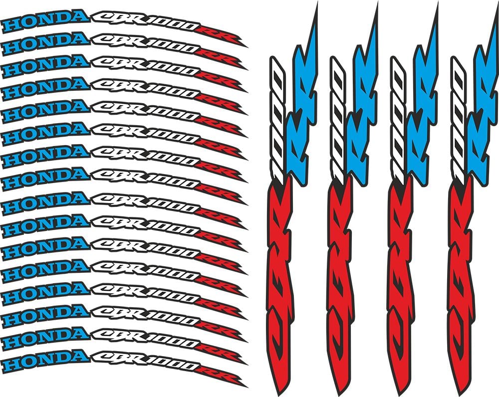 Honda Cbr 1000 RR Jant Sticker Seti HRC