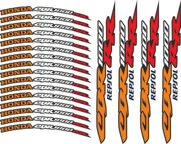 Honda Cbr 1000 RR Jant Sticker Seti Repsol