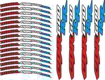 Honda Cbr 600 RR Jant Sticker Seti HRC