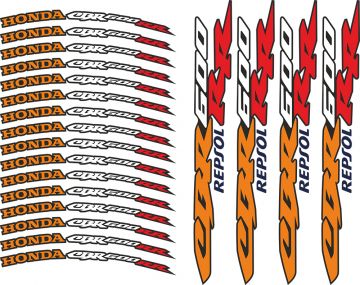 Honda Cbr 600 RR Jant Sticker Seti Repsol