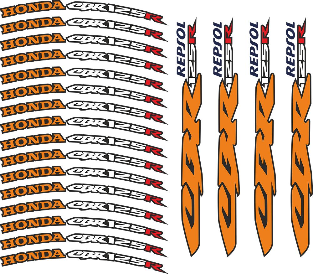 Honda Cbr 125 R Jant Sticker Seti