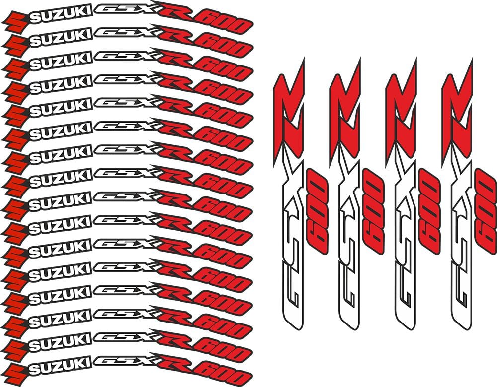 Suzuki Gsx-R 600 Jant Sticker Seti