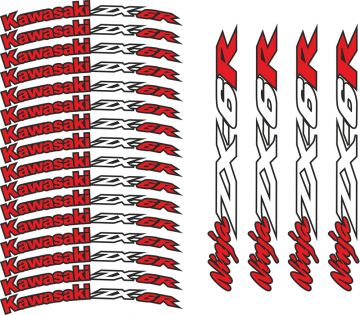 Kawasaki Zx6R Jant Sticker Seti