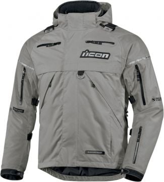 Icon Patrol Gri Su Geçirmez Motosiklet Montu