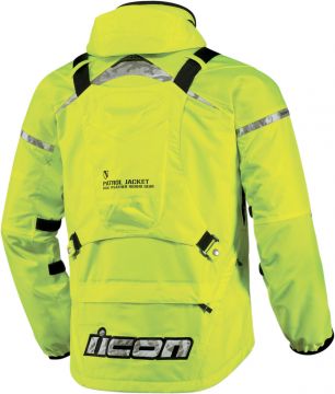 Icon Patrol Sarı Su Geçirmez Motosiklet Montu
