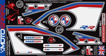 Bmw S1000RR 2015+ Model Motografix Tank Pad+Damla Sticker Takımı