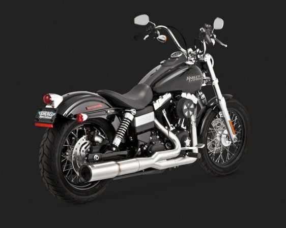 Vance & Hines 2014 Fatbob Çelik HI-OUTPUT 2-INTO-1 Komple Egzoz 27523