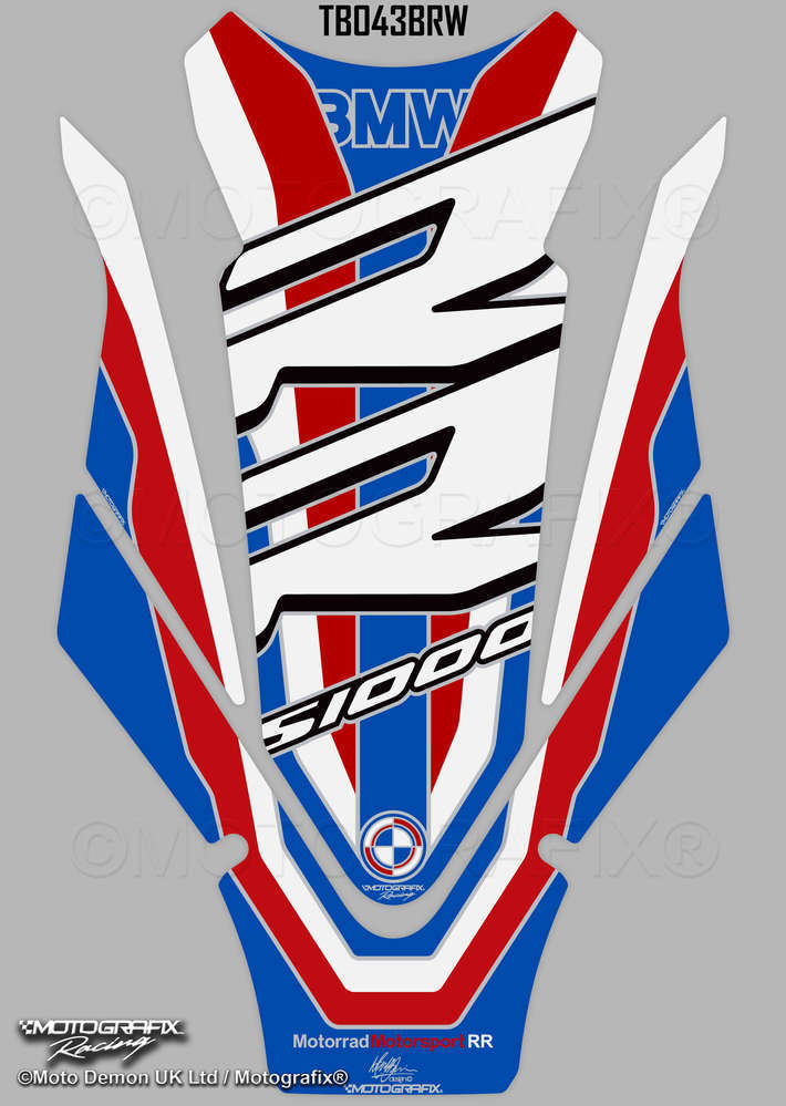 Bmw S1000RR 2019+ Model Motografix Tank Pad