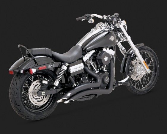 Vance & Hines 2014 Fatbob BIG RADIUS 2-INTO-2 BLACK  46061 Komple Egzoz