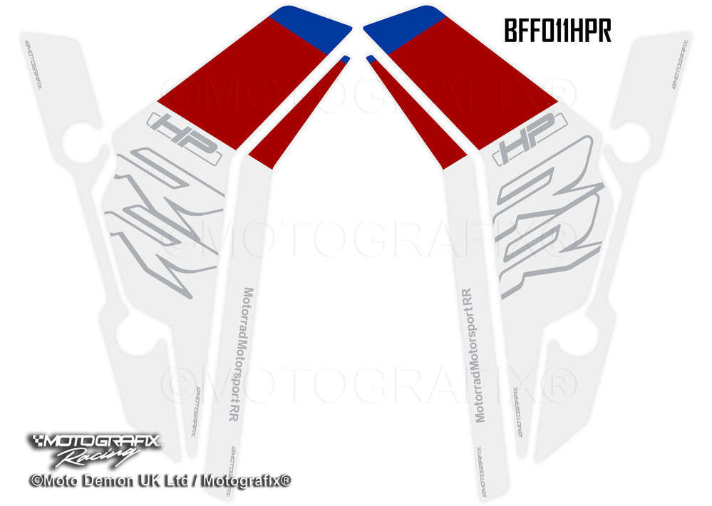 Bmw S1000RR 2019+ Model Motografix Ön Çamurluk Yan Sticker