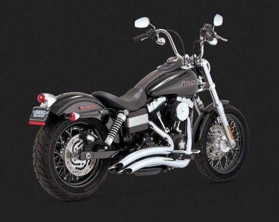 Vance & Hines 2014 Fatbob BIG RADIUS 2-INTO-2 CHROME Komple Egzoz 26061