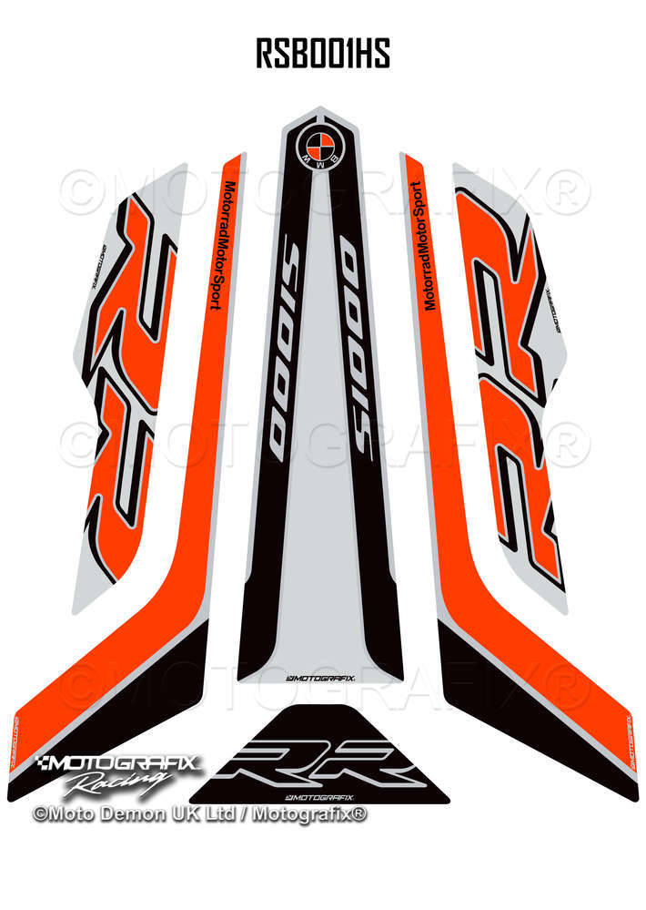 Bmw S1000RR 2019+ Model Motografix Mono Kapak Sticker