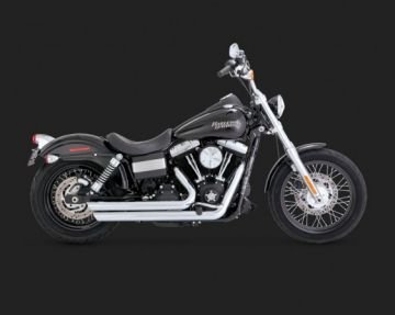 Vance & Hines 2014 Fatbob BIG SHOTS STAGGERED CHROME Komple Egzoz 17935
