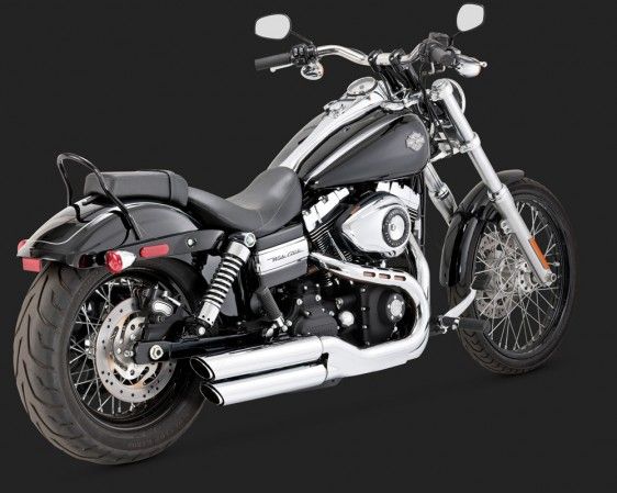 Vance & Hines 2014 Fatbob TWIN SLASH 3″ Slip On Egzoz 16845