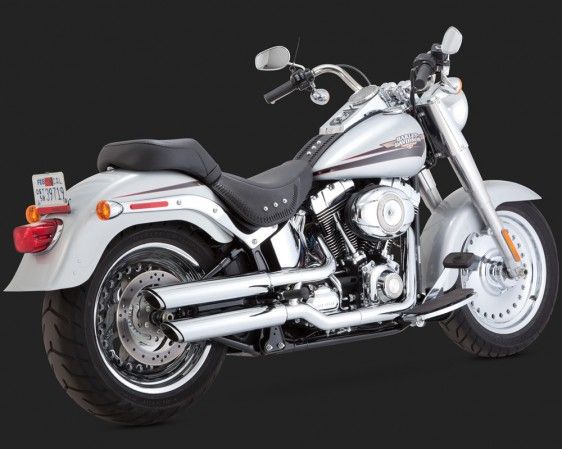 Vance & Hines 2014 Fatboy TWIN SLASH 3″ SLIP-ONS Egzoz 16843