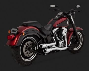 Vance & Hines 2014 FatBoy Lo HI-OUTPUT GRENADES 2-INTO-2 Krom Egzoz 16846