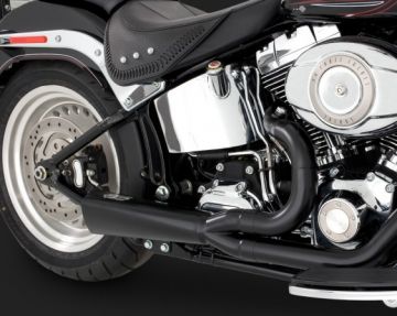 Vance & Hines 2014 FatBoy Lo COMPETITION SERIES 2-INTO-1 BLACK Egzoz 75-114-9