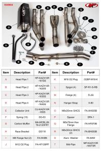 Kawasaki ZX-10R 2021-2022 TECH1 Komple Sistem Çelik Egzoz