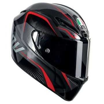 AGV GT-Veloce Txt Black/Gunmetal/Red Full Face Kask