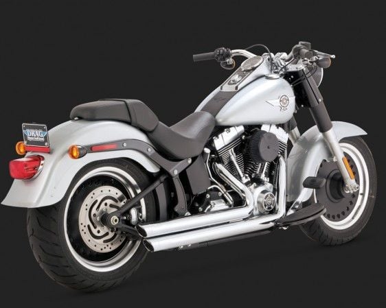 Vance & Hines 2014 Heritage Softail Classic BIG SHOTS STAGGERED Krom Egzoz 17933