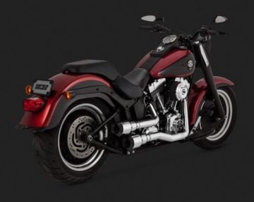 Vance & Hines 2014 Heritage Softail Classic HI-OUTPUT GRENADES 2-INTO-2 BLACK TIP Krom Egzoz 16848