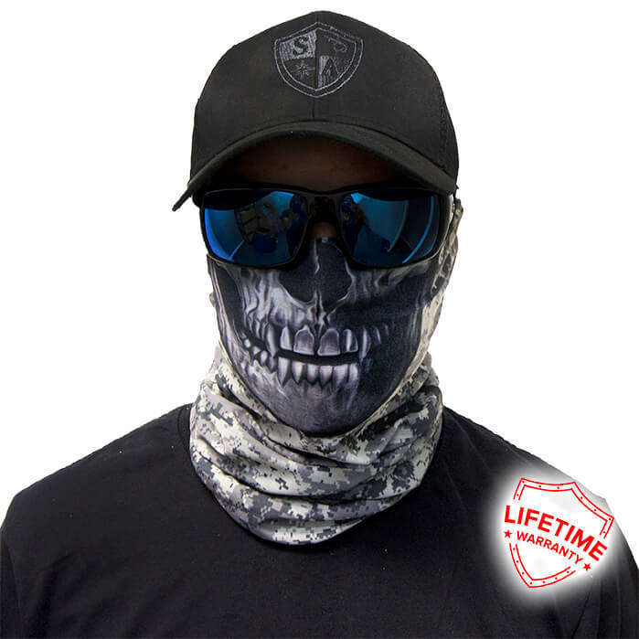 SA Company Grey Digital Skull Yüz Maskesi