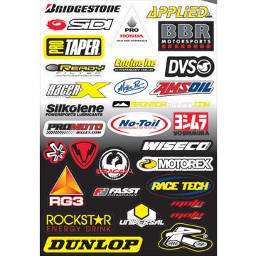 Universal Yarış Grenajı Sponsor Sticker Seti