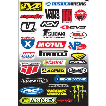 Universal Yarış Grenajı Sponsor Sticker Seti