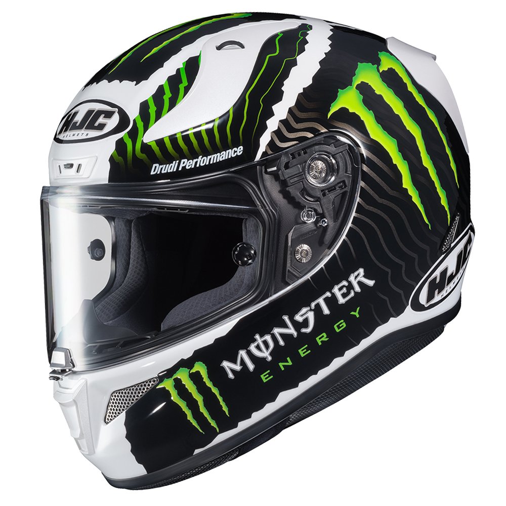 セキュリティ・セーフティ HJC Monster Energy HJC RPHA11 MILITARY WHITE SAND MC4 Pro Full Face Motosiklet Kaskı