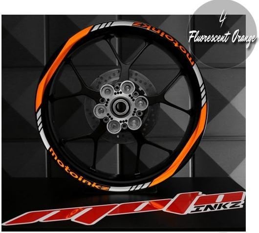 GP Racing Jant Sticker Design 5 - Fosfor Turuncu