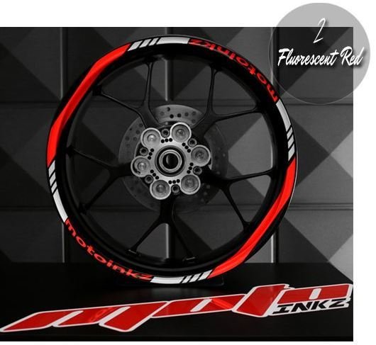 GP Racing Jant Sticker Design 5 - Fosfor Kırmızı