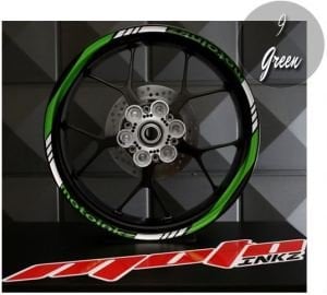 GP Racing Jant Sticker Design 5 - Normal Yeşil