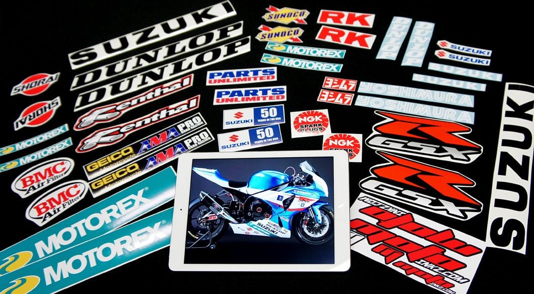 Suzuki Replika Yarış Grenajı Sponsor Sticker Seti